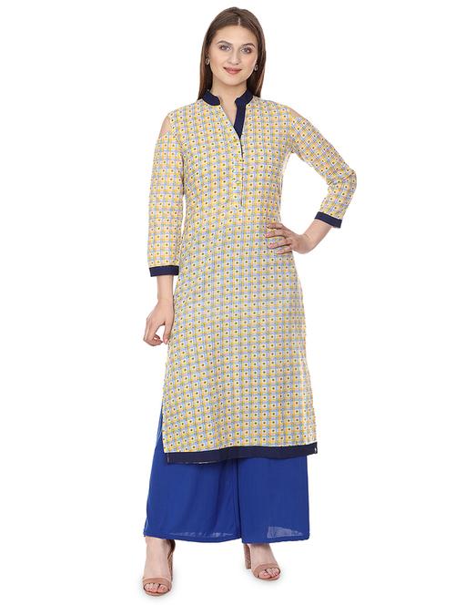 floral straight kurta - 16708776 - Standard Image - 1