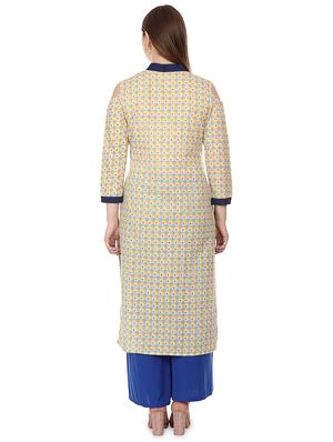 floral straight kurta - 16708776 - Standard Image - 3