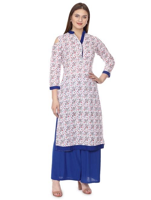 floral straight kurta - 16708777 - Standard Image - 1