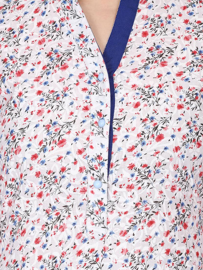 floral straight kurta - 16708777 - Zoom Image - 4