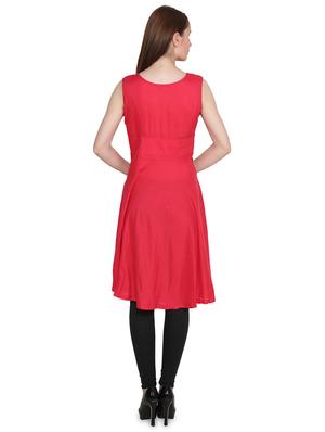 solid a-line kurta - 16708779 - Standard Image - 3
