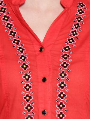 embroidered straight kurta - 16708781 - Standard Image - 4