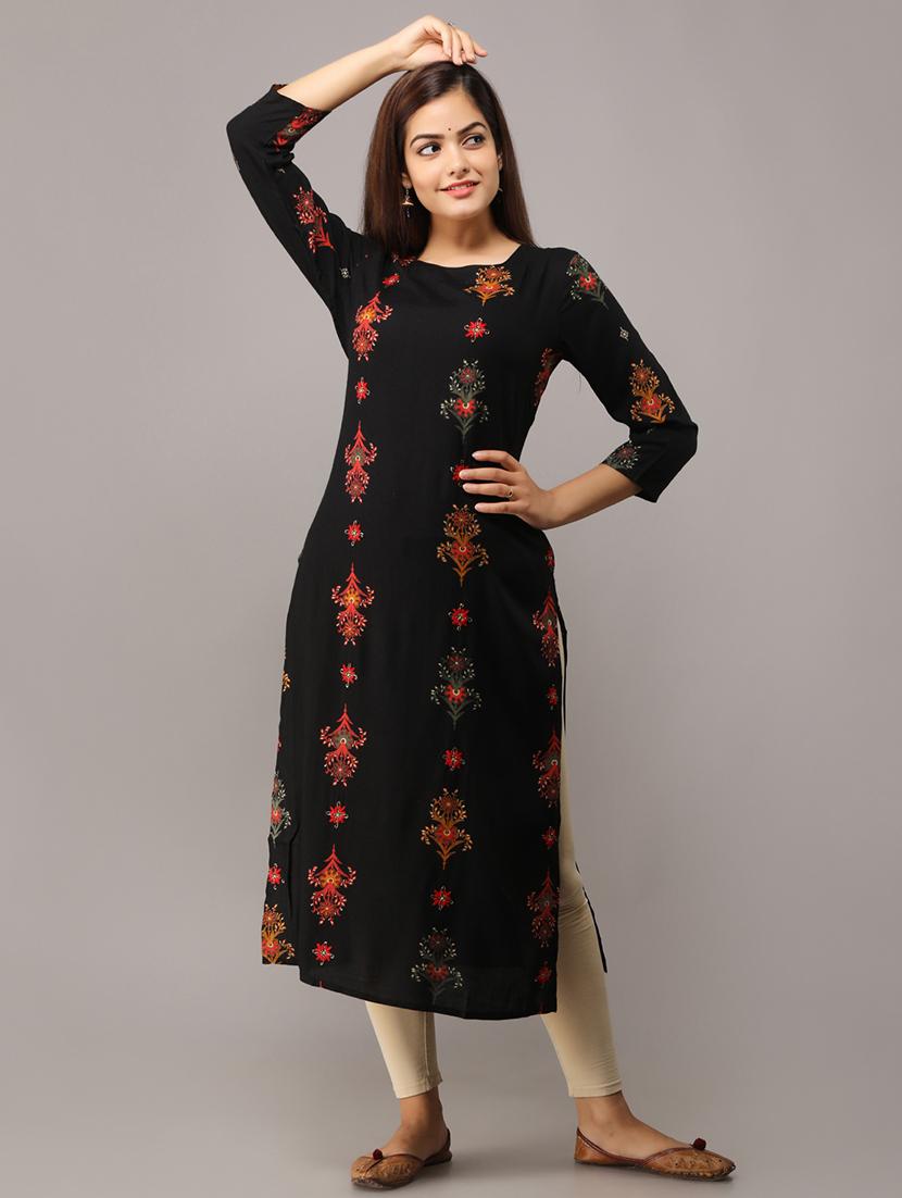printed straight kurta - 16708839 - Zoom Image - 1
