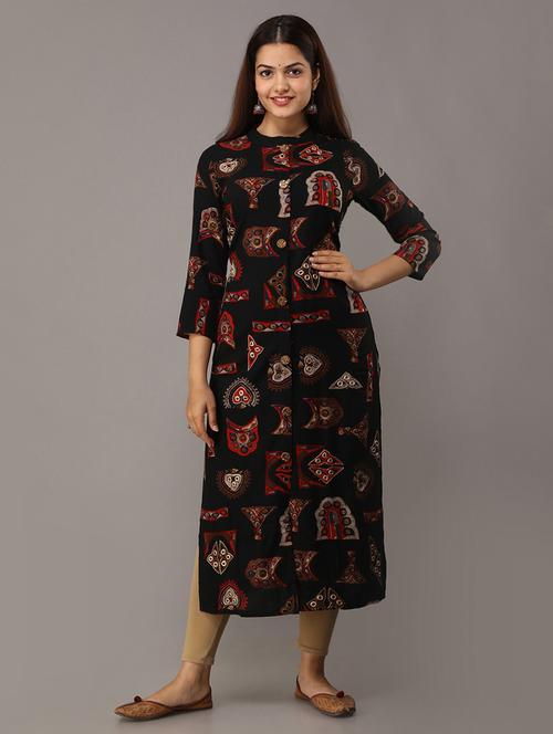 conversational straight kurta - 16708866 - Very Small Image - 1