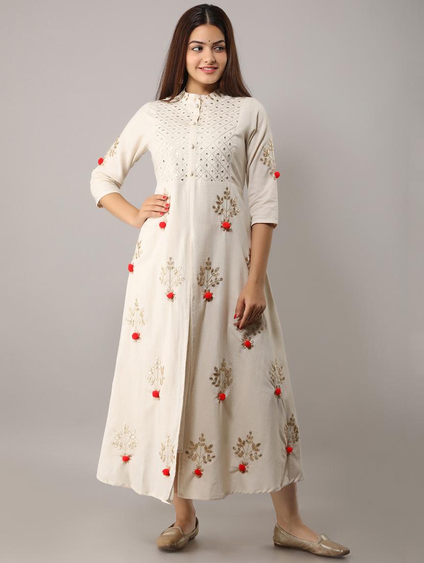 gota work a-line kurta - 16708887 - Zoom Image - 1