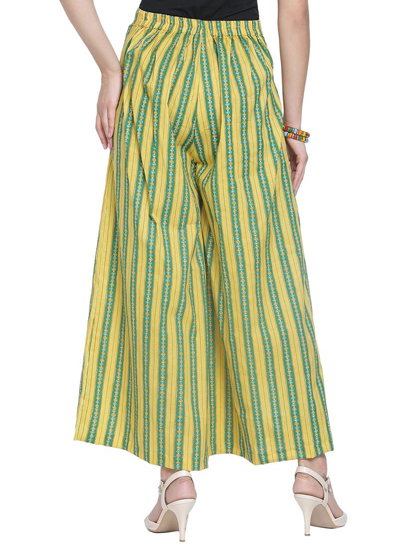 high rise striped straight palazzo - 16708892 - Zoom Image - 3