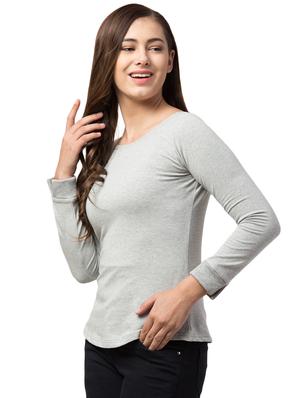 boat neck solid tee - 16708896 - Standard Image - 2