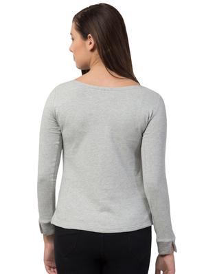 boat neck solid tee - 16708896 - Standard Image - 3