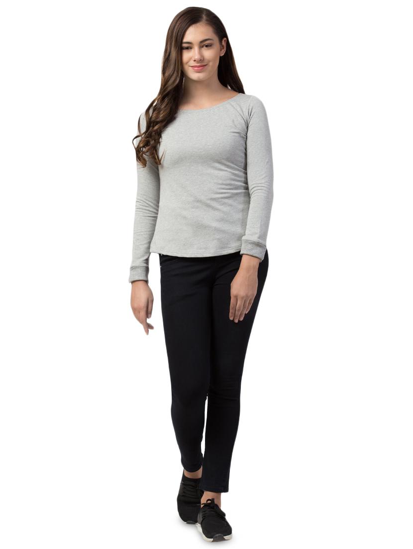 boat neck solid tee - 16708896 - Zoom Image - 4