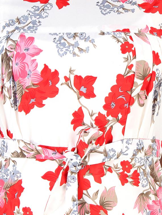 tie knot sleeved floral a-line dress - 16708933 - Zoom Image - 4