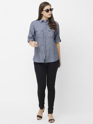 high-low solid shirt - 16708946 - Standard Image - 4