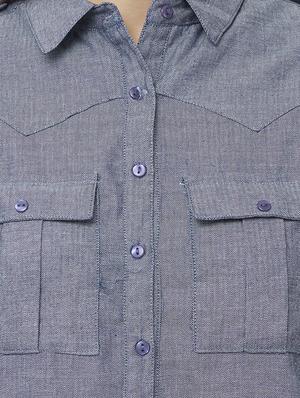 high-low solid shirt - 16708946 - Standard Image - 5