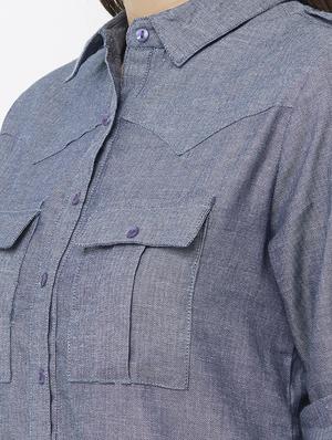 high-low solid shirt - 16708946 - Standard Image - 6