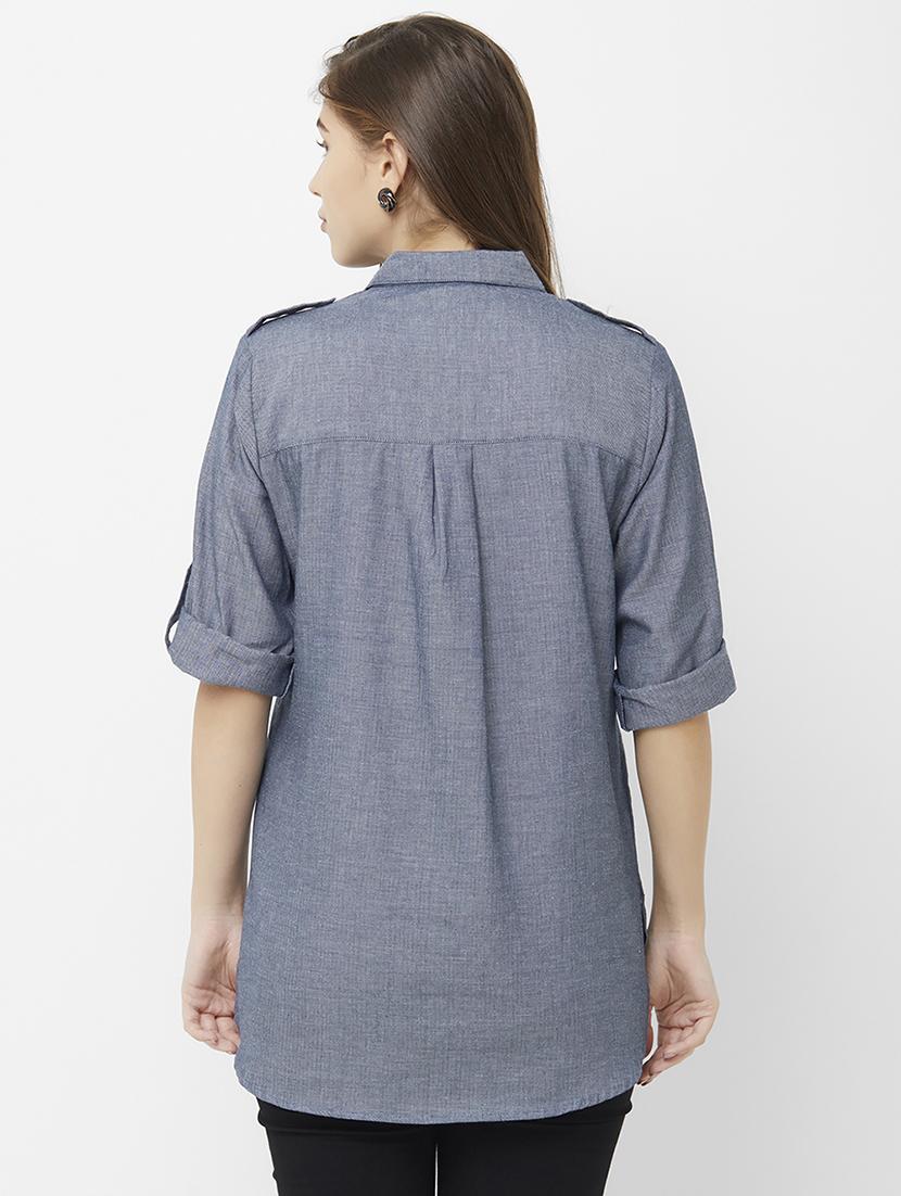high-low solid shirt - 16708946 - Zoom Image - 3