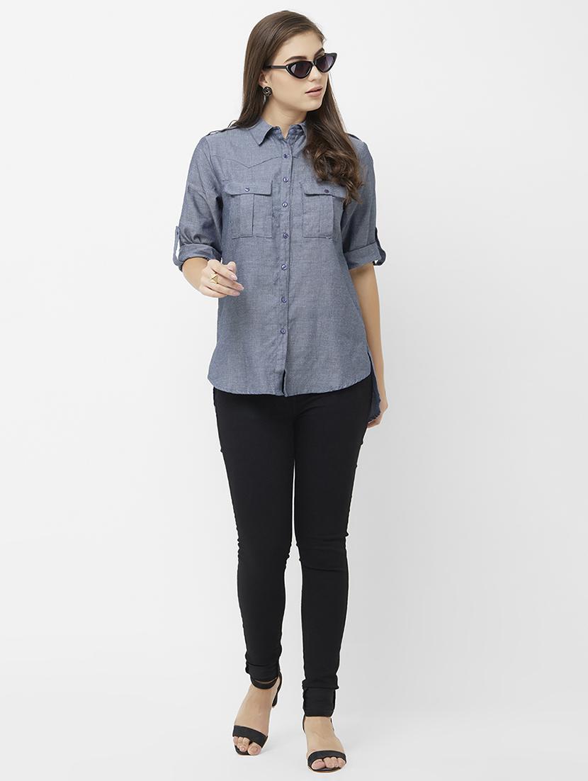 high-low solid shirt - 16708946 - Zoom Image - 4