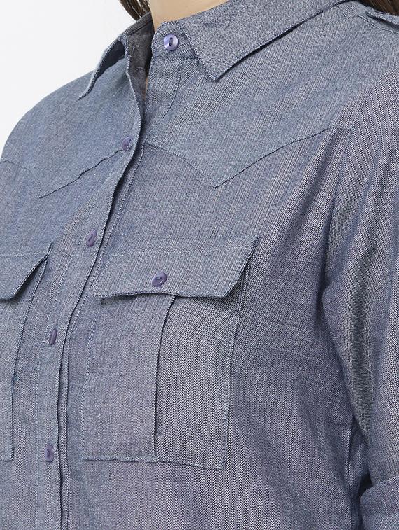 high-low solid shirt - 16708946 - Zoom Image - 6