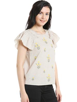 tie back floral embroidered top - 16708952 - Standard Image - 2