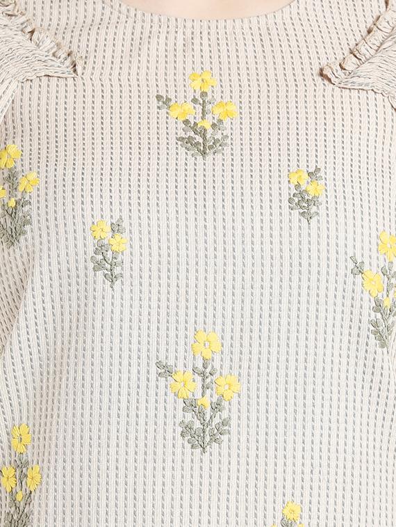 tie back floral embroidered top - 16708952 - Zoom Image - 5
