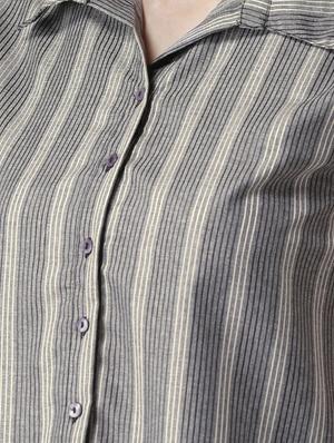 cap sleeves striped shirt - 16708953 - Standard Image - 5