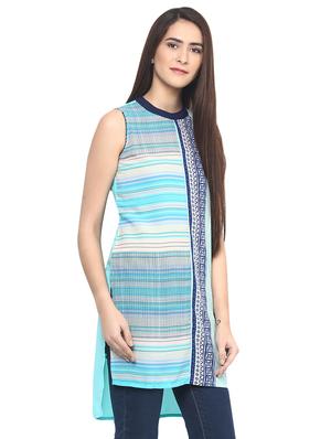 mock neck abstract high low tunic - 16708955 - Standard Image - 2