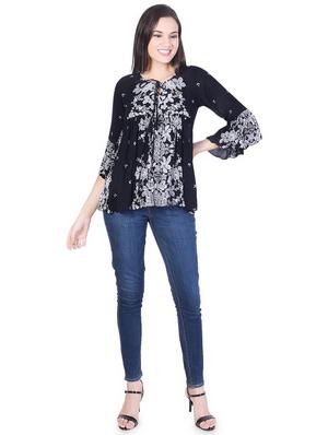 tie up neck floral top - 16708956 - Standard Image - 3