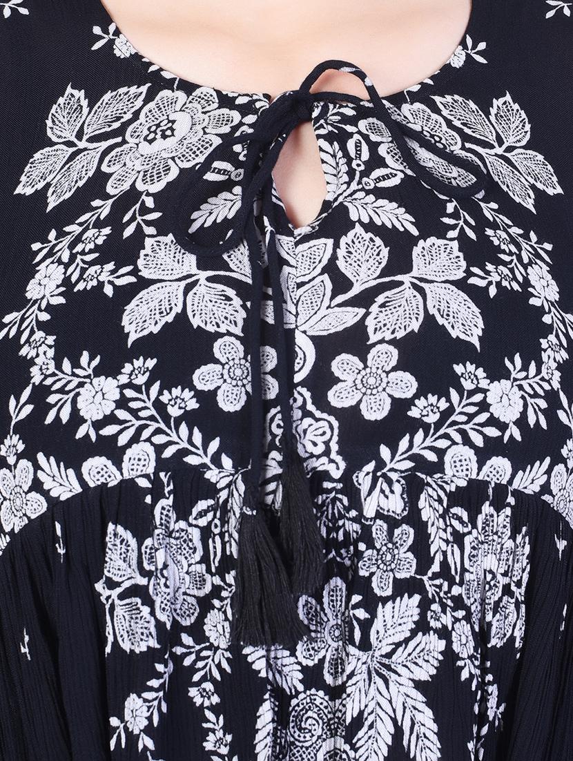 tie up neck floral top - 16708956 - Zoom Image - 4