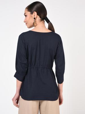 butterfly button drawstring top - 16708957 - Standard Image - 4