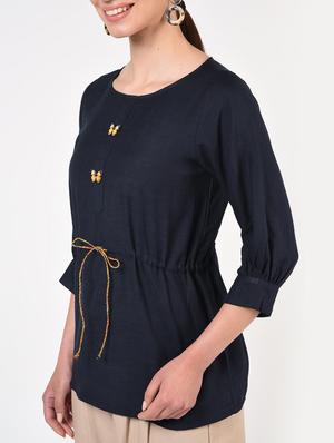 butterfly button drawstring top - 16708957 - Standard Image - 5