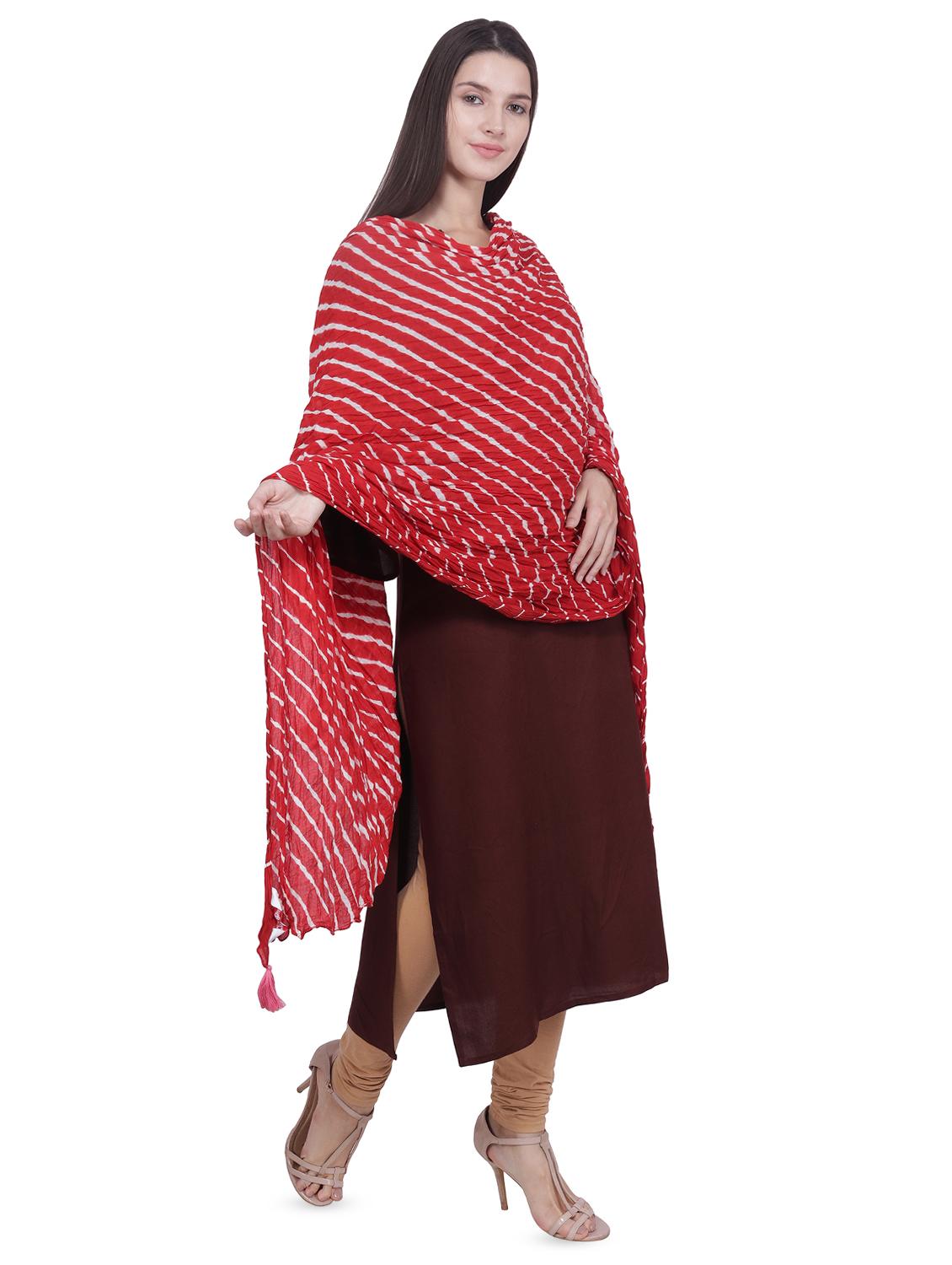 leheriya crinkled dupatta - 16709125 - Zoom Image - 3
