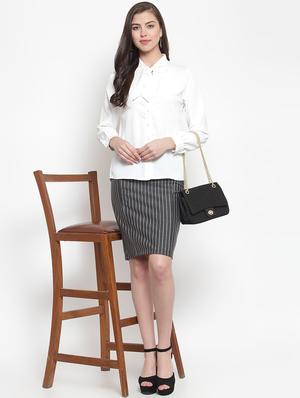high rise striped pencil skirt - 16709127 - Standard Image - 4