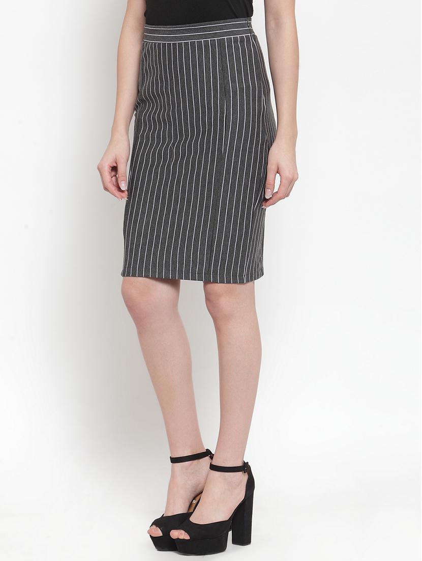 high rise striped pencil skirt - 16709127 - Zoom Image - 2