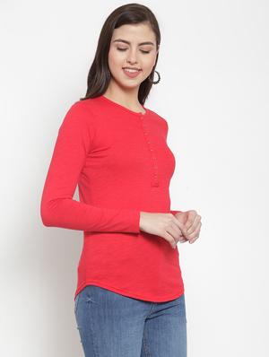long sleeved henley top - 16709198 - Standard Image - 2