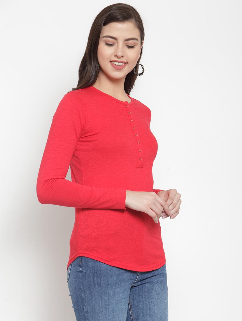 long sleeved henley top - 16709198 - Zoom Image - 2