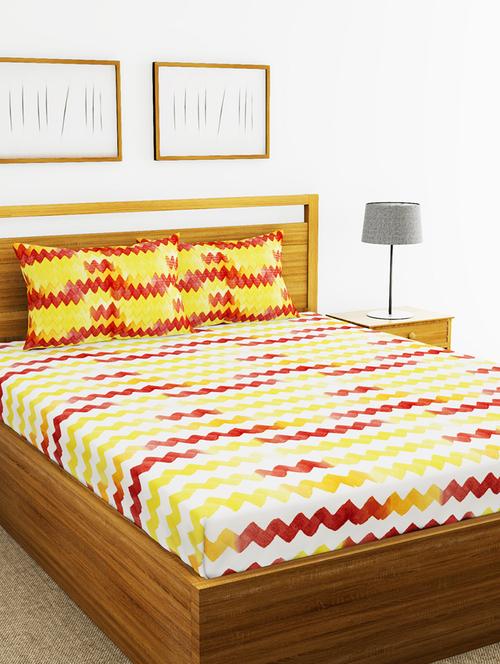 cotton king size double bedsheet with 2 pillow covers. - 16709232 - Standard Image - 1
