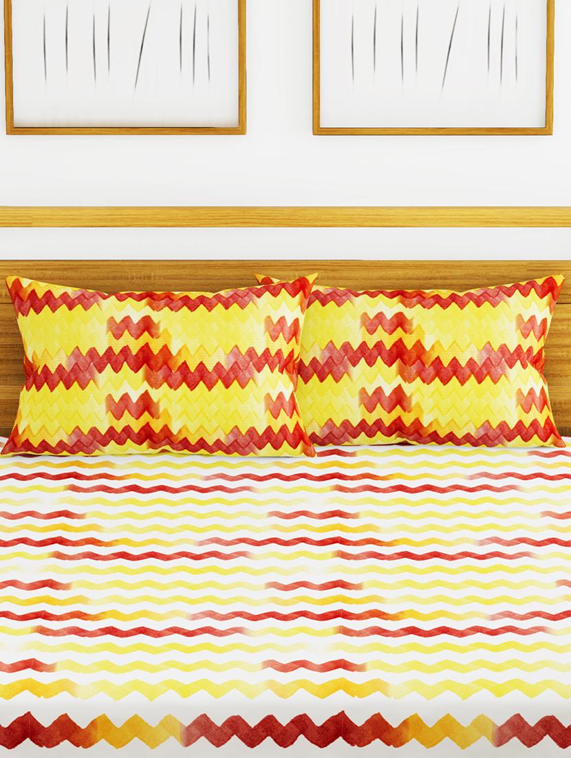 cotton king size double bedsheet with 2 pillow covers. - 16709232 - Zoom Image - 2