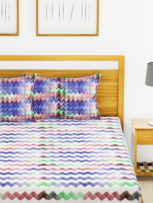 cotton king size double bedsheet with 2 pillow covers. - 16709233 - Standard Image - 3