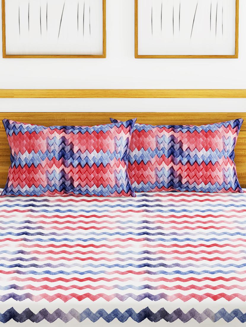 cotton king size double bedsheet with 2 pillow covers. - 16709234 - Zoom Image - 2