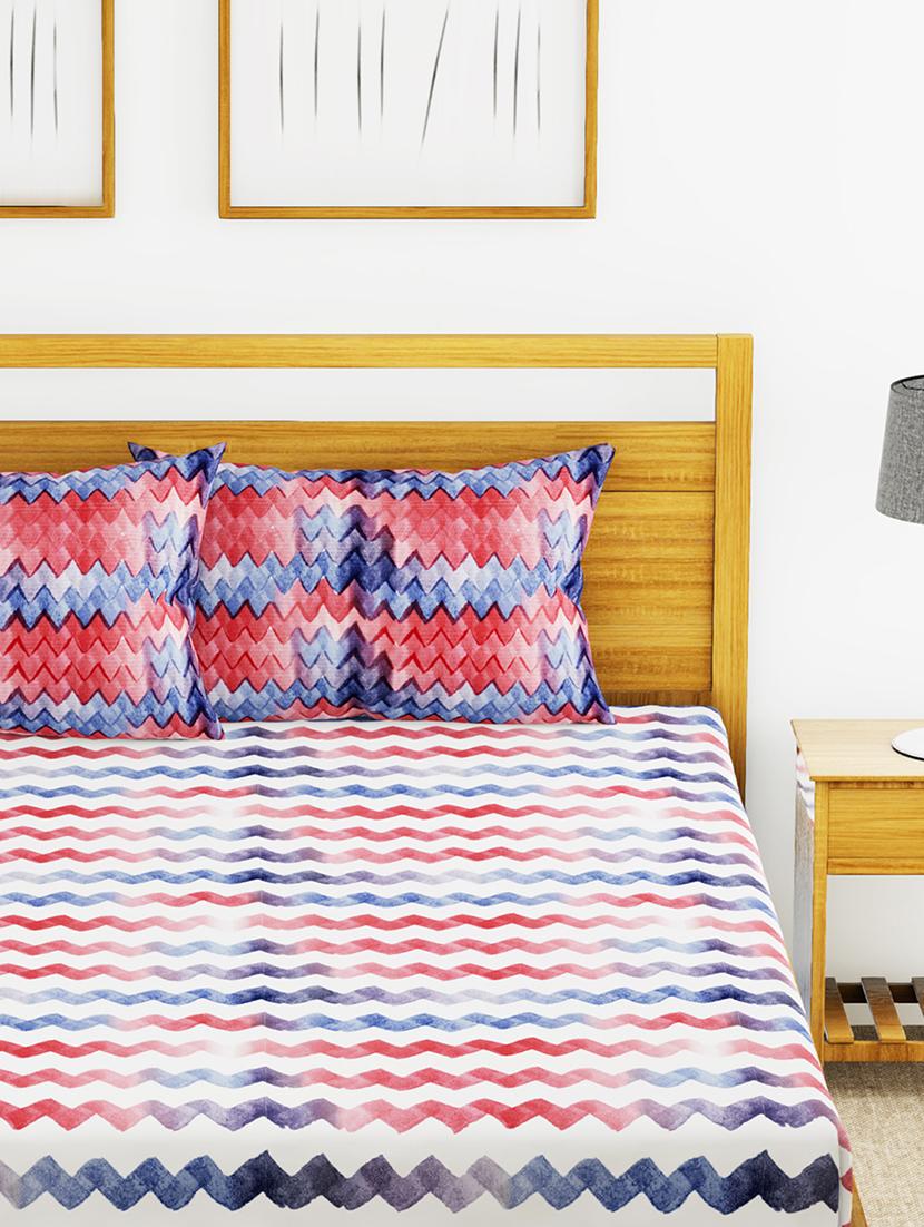 cotton king size double bedsheet with 2 pillow covers. - 16709234 - Zoom Image - 3