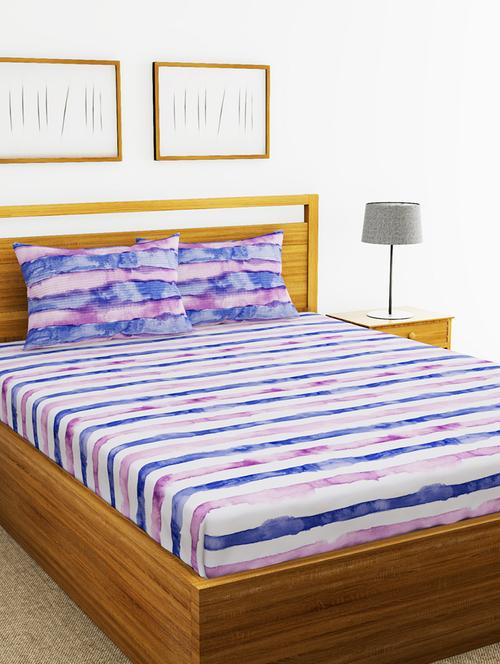 cotton king size double bedsheet with 2 pillow covers. - 16709235 - Very Small Image - 1