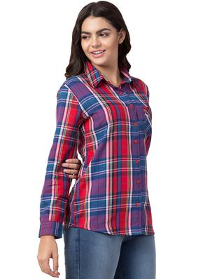long sleeved plaid shirt - 16709324 - Standard Image - 2