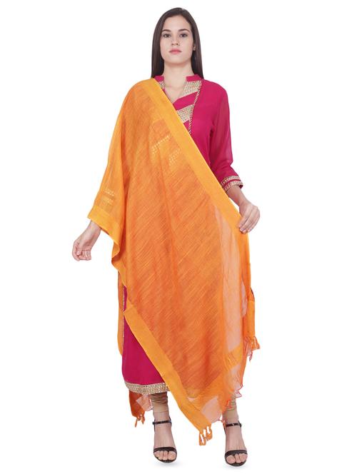 solid slub dupatta - 16709403 - Standard Image - 1