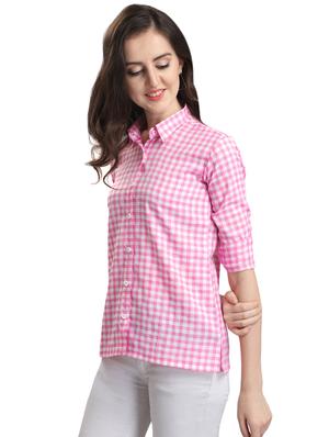 roll up sleeved gingham checkered shirt - 16709451 - Standard Image - 2