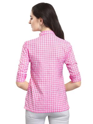 roll up sleeved gingham checkered shirt - 16709451 - Standard Image - 3