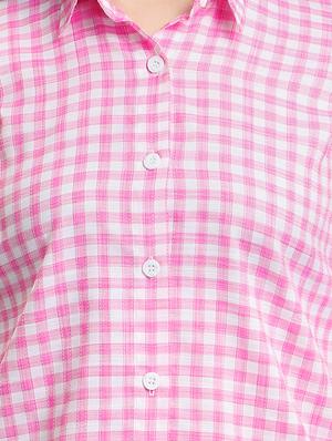 roll up sleeved gingham checkered shirt - 16709451 - Standard Image - 5