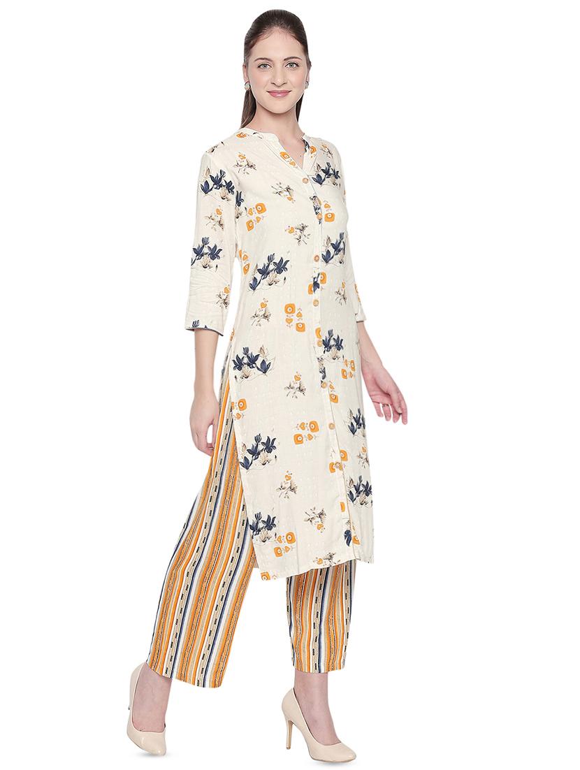 floral kurta palazzo set - 16709457 - Zoom Image - 2
