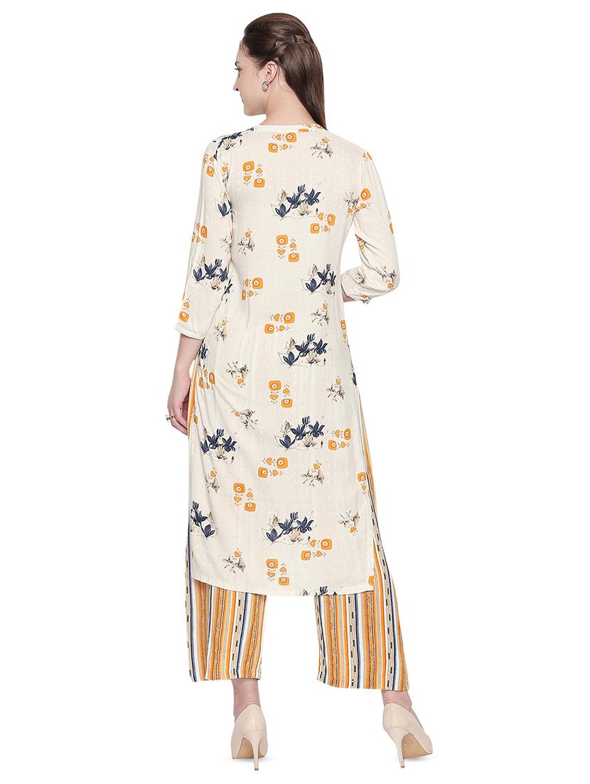floral kurta palazzo set - 16709457 - Zoom Image - 3