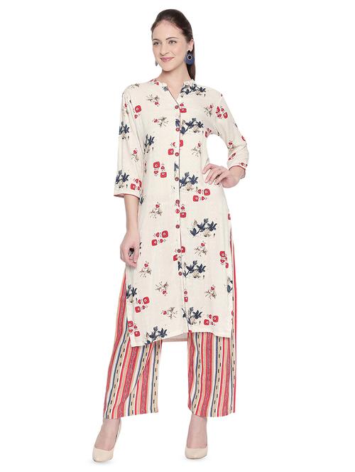 floral kurta palazzo set - 16709458 - Standard Image - 1