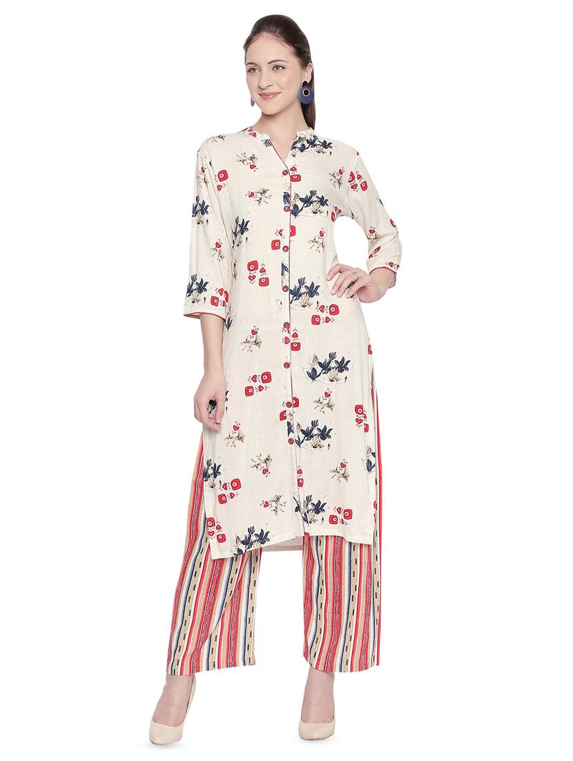 floral kurta palazzo set - 16709458 - Zoom Image - 1