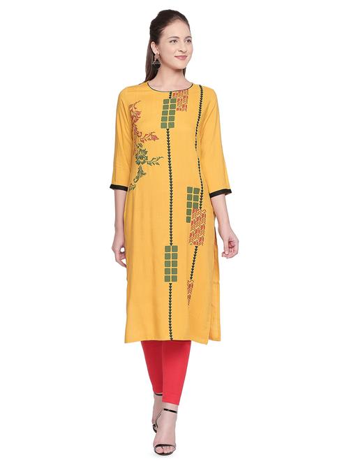 geometrical straight kurta - 16709488 - Standard Image - 1