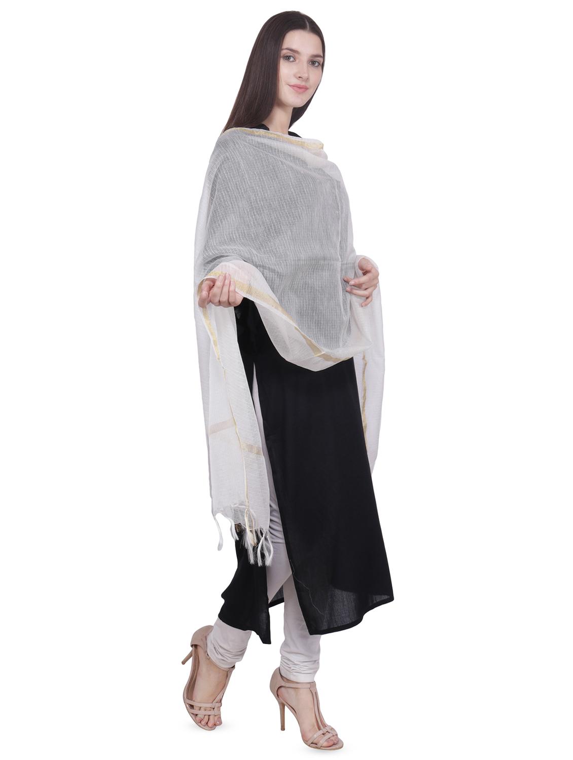 solid slub dupatta - 16709500 - Zoom Image - 3